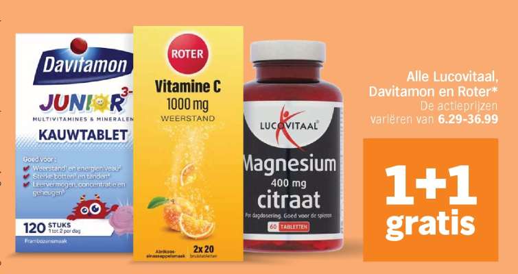 Alle Lucovitaal, Davitamon en Roter