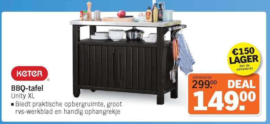 Keter BBQ-tafel Unity XL