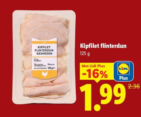 Kipfilet flinterdun