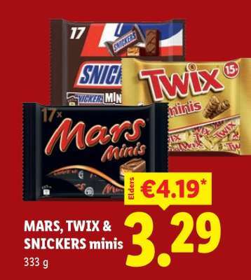 MARS, TWIX & SNICKERS minis