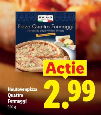 Houtovenpizza Quattro Formaggi
