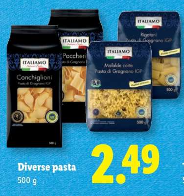 Diverse pasta
