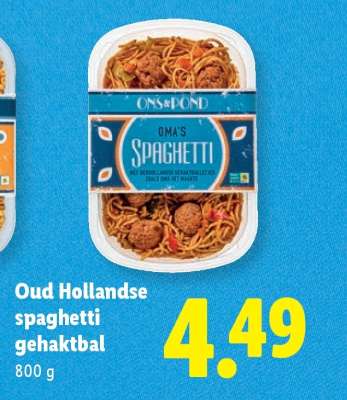 Oud Hollandse spaghetti gehaktbal
