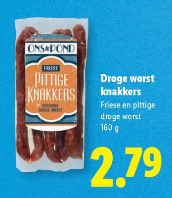 Droge worst knakkers