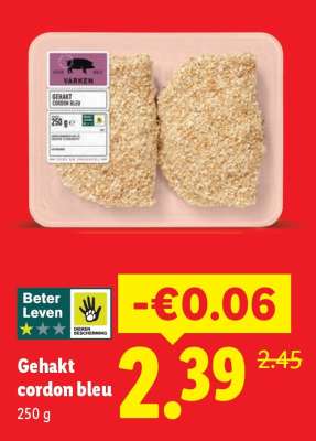 Gehakt cordon bleu
