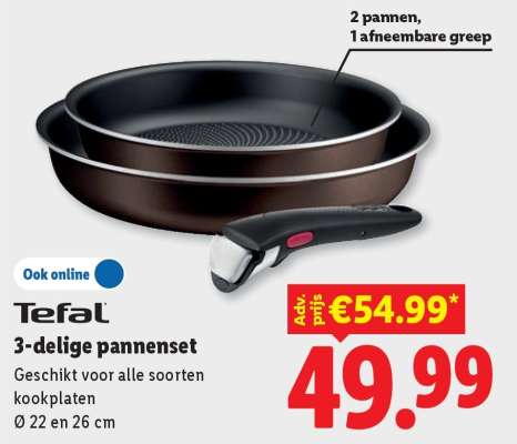 Tefal 3-delige pannenset