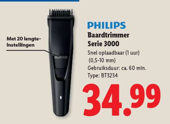 PHILIPS Baardtrimmer Serie 3000