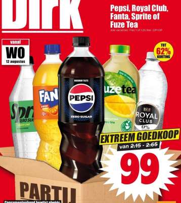Pepsi, Royal Club, Fanta, Sprite of Fuze Tea
