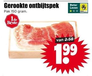 Gerookte ontbijtspek