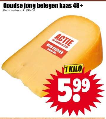 Goudse jong belegen kaas 48+