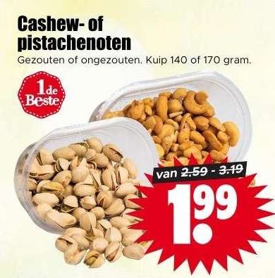 1 de Beste Cashew- of pistachenoten