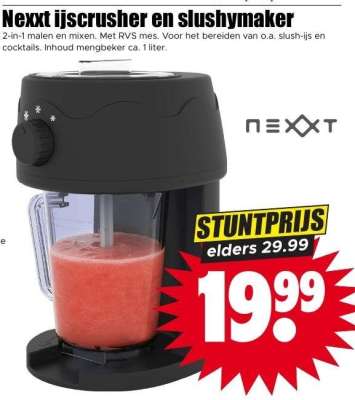 Nexxt ijscrusher en slushymaker
