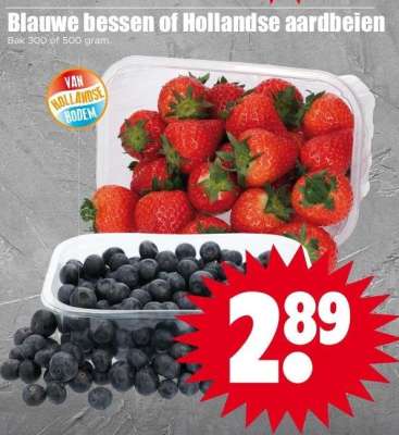 Blauwe bessen of Hollandse aardbeien