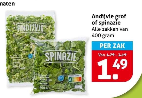 Andijvie grof of spinazie
