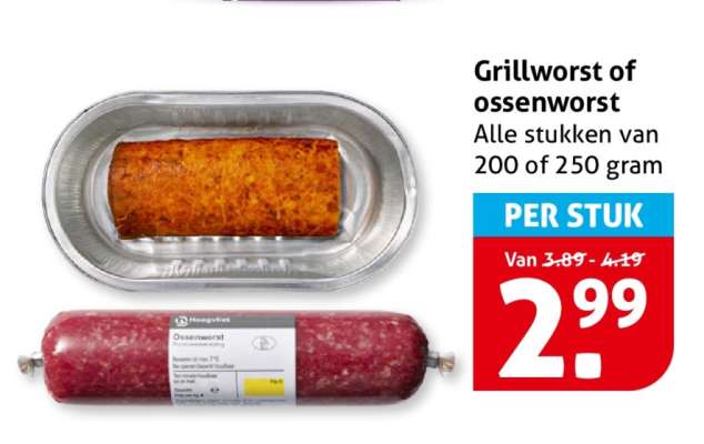 Grillworst of ossenworst