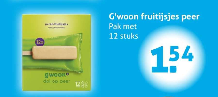 G'woon fruitijsjes peer