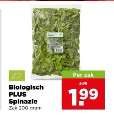 Biologisch PLUS spinazie