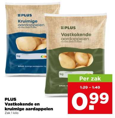 PLUS Vastkokende en kruimige aardappelen
