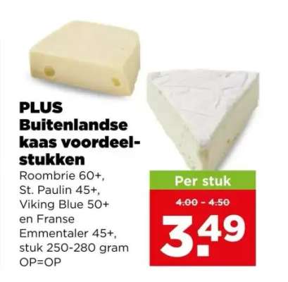 PLUS Buitenlandse kaas voordeelstukken