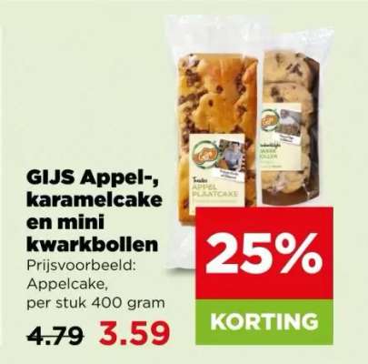 GIJS Appel-, karamelcake en mini kwarkbollen