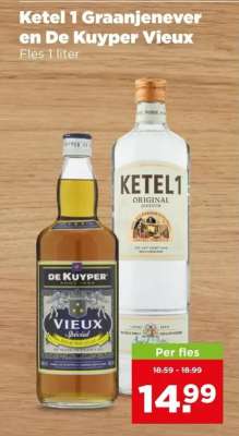 Ketel 1 Graanjenever en De Kuyper Vieux