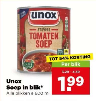 Unox Soep in Blik