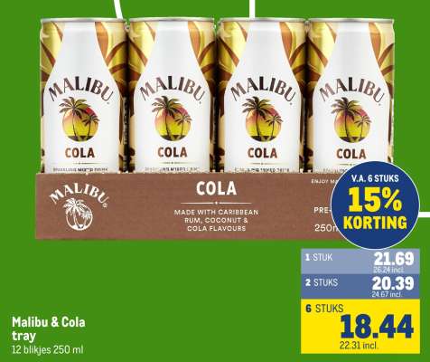 Malibu & Cola tray