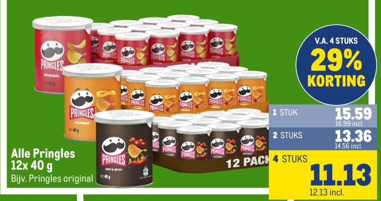Alle Pringles 12x 40 g
