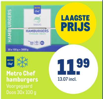 Metro Chef hamburgers