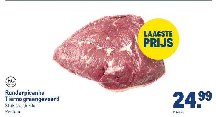 Runderpicanha Tierno graangevoerd