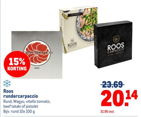 Roos rundercarpaccio
