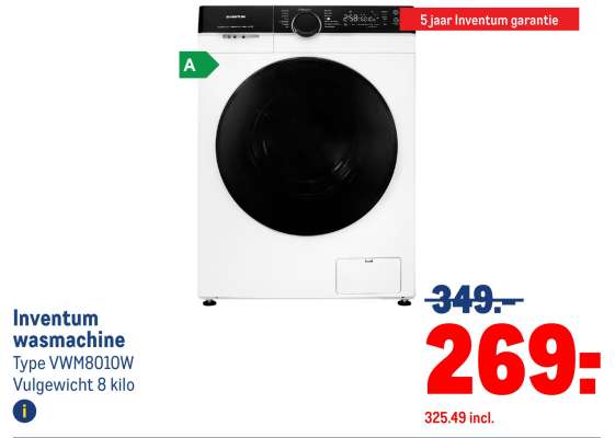 Inventum wasmachine