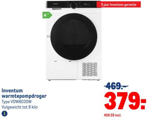 Inventum warmtepompdroger