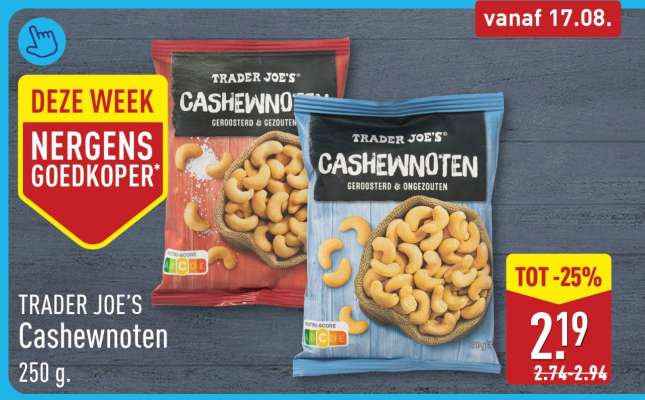 TRADER JOE’S Cashewnoten