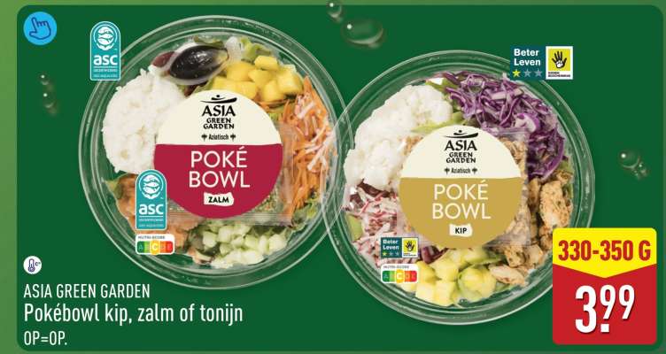 Pokébowl kip, zalm of tonijn