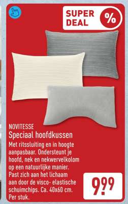 NOVITESSE Speciaal hoofdkussen