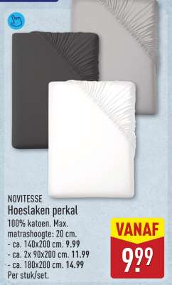 NOVITESSE Hoeslaken perkal