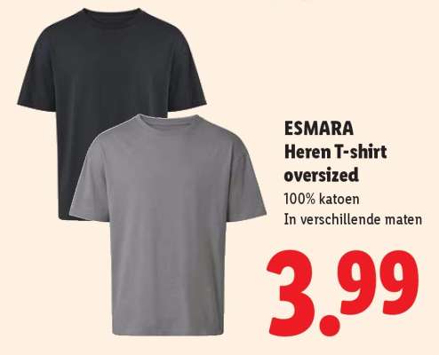 ESMARA Heren T-shirt oversized