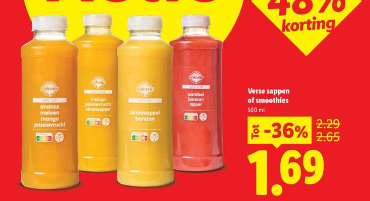 Verse sappen of smoothies