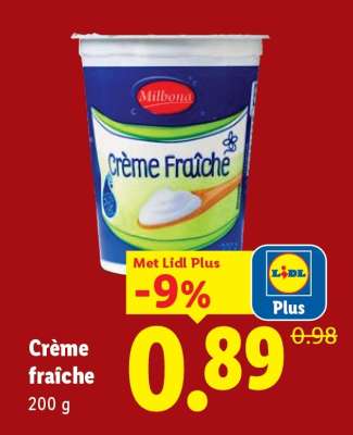Milbona Crème fraîche
