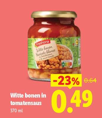 Witte bonen in tomatensaus
