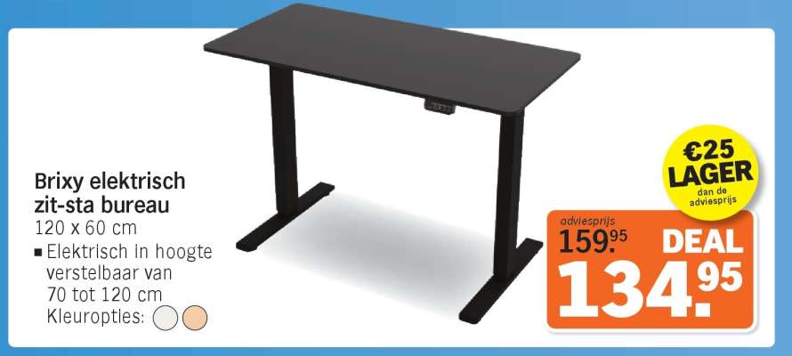 Brixy elektrisch zit-sta bureau