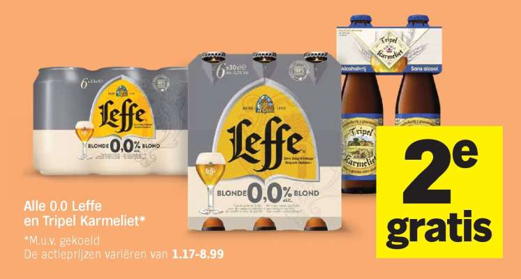 Leffe 0.0 en Tripel Karmeliet