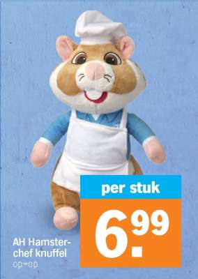 AH Hamster-chef knuffel