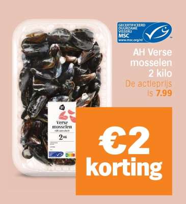 AH Verse mosselen 2 kilo