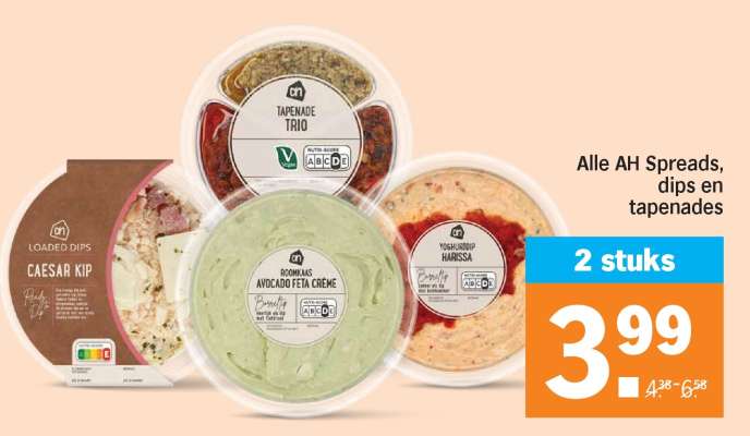 Alle AH Spreads, dips en tapenades