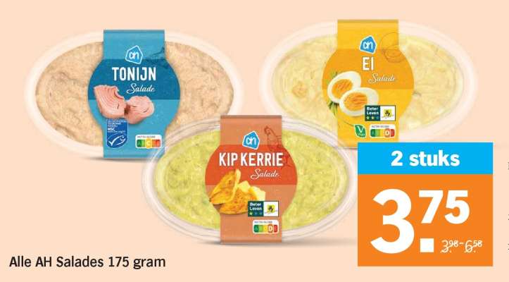 Alle AH Salades 175 gram