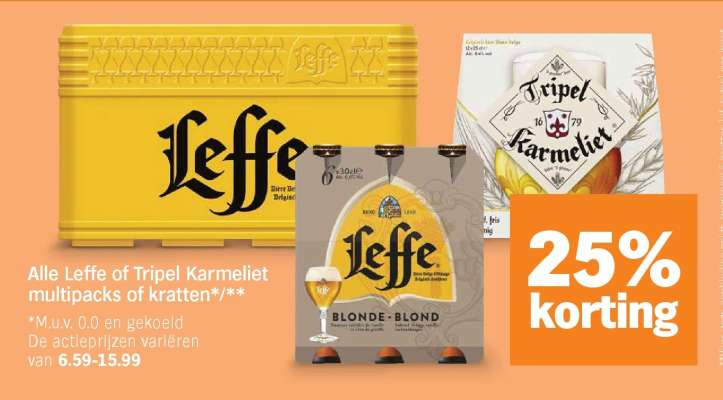 Leffe of Tripel Karmeliet multipacks of kratten
