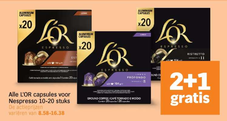 L'OR capsules voor Nespresso