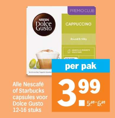Nescafé of Starbucks capsules voor Dolce Gusto